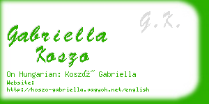 gabriella koszo business card